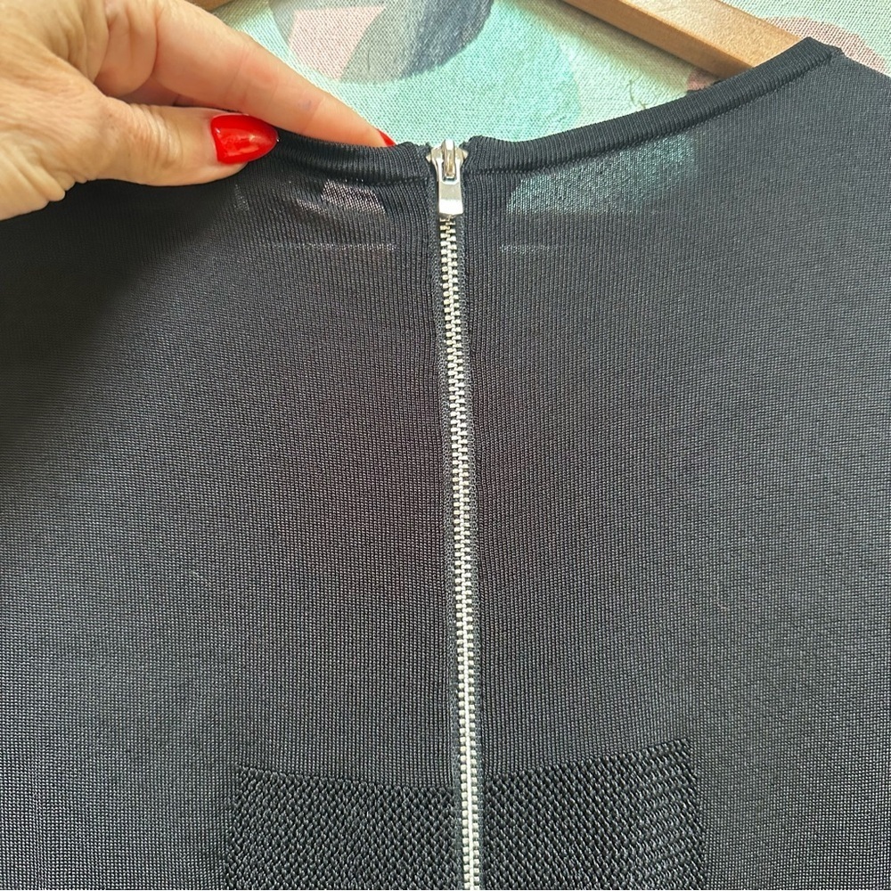 Maje Black Datchye stretch-knit peplum top - Picture 8 of 12